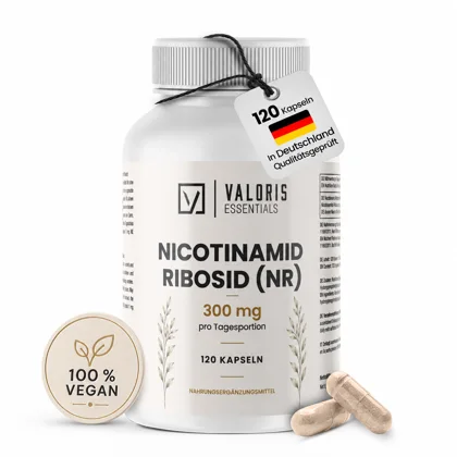 Valoris Essentials Nicotinamid Ribosid (NR) 300 mg, Dose mit 120 veganen Kapseln